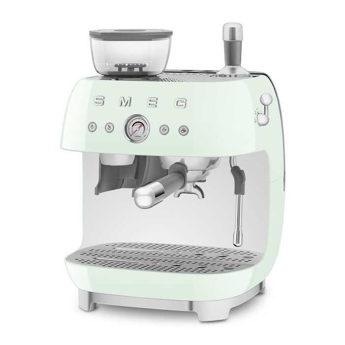 Smeg EGF03PGEU Cafetera espresso eléctrica manual estilo años 50, verde pastel Smeg EGF03PGEU Cafetera espresso eléctrica manual estilo años 50, verde pastel