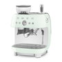 Smeg EGF03PGEU Cafetera espresso eléctrica manual estilo años 50, verde pastel