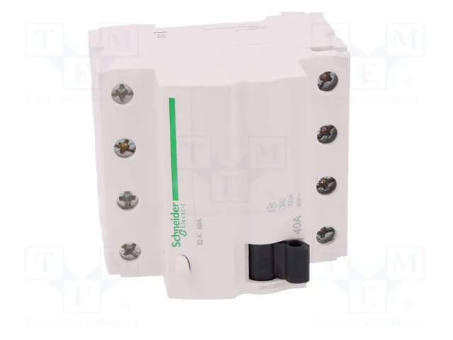 SCHNEIDER ELECTRIC Interruptor diferencial ACTI9 RCD 4 polos 40A 30mA SCHNEIDER ELECTRIC Interruptor diferencial ACTI9 RCD 4 polos 40A 30mA