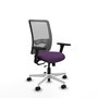 PIQUERAS Y CRESPO Silla de oficina Zulema con mecanismo Sincro/Traslack, Morado y Gris