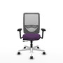PIQUERAS Y CRESPO Silla de oficina Zulema con mecanismo Sincro/Traslack, Morado y Gris