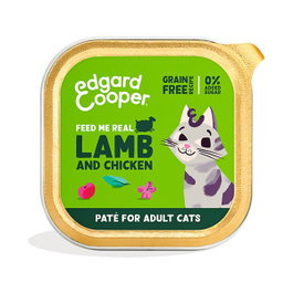 EDGAR COOPER Paté Húmedo para Gato Adulto Cordero y Pollo 16x85g Vet
