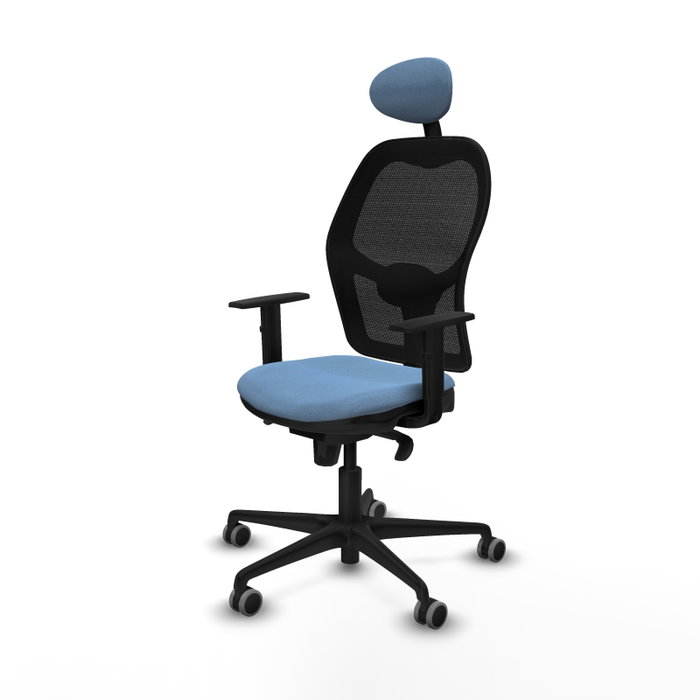 PIQUERAS Y CRESPO Silla de oficina Jorquera Azul cielo/Negro con mecanismo Sincro PIQUERAS Y CRESPO Silla de oficina Jorquera Azul cielo/Negro con mecanismo Sincro