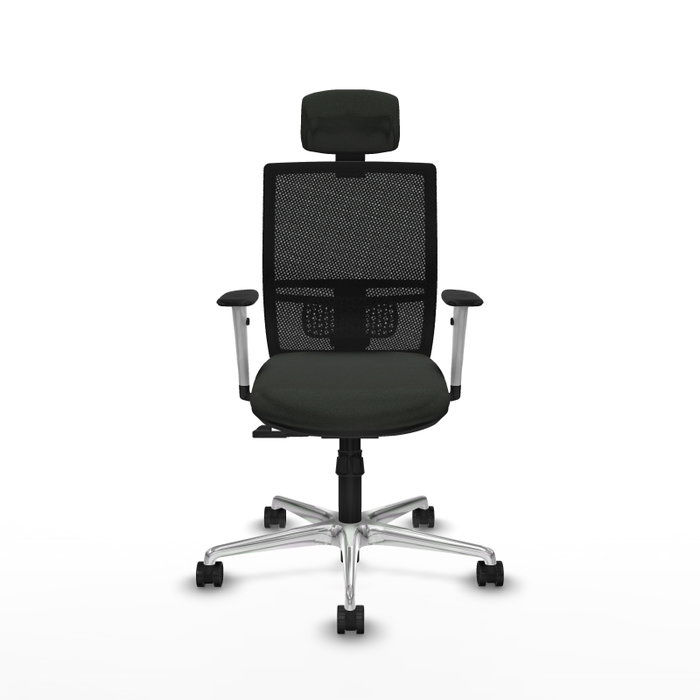 PIQUERAS Y CRESPO Silla de oficina Yunquera con mecanismo Sincro, Negro