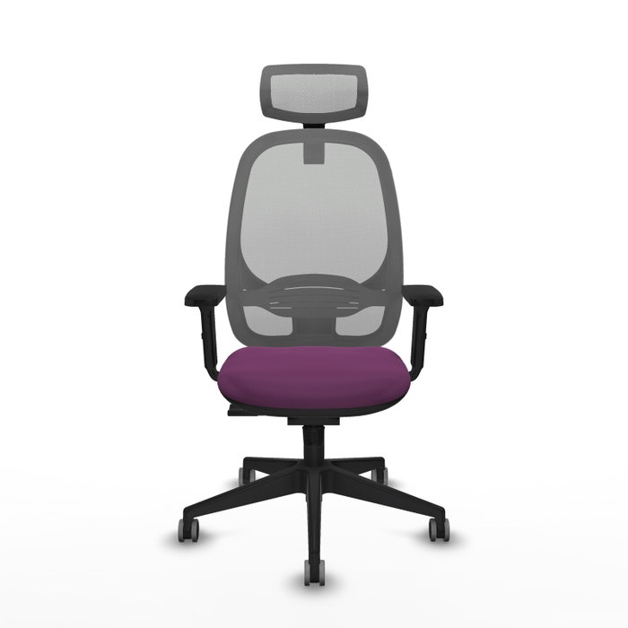 PIQUERAS Y CRESPO Silla de oficina Cilanco con mecanismo Sincro, Morado y Gris