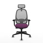 PIQUERAS Y CRESPO Silla de oficina Cilanco con mecanismo Sincro, Morado y Gris