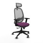 PIQUERAS Y CRESPO Silla de oficina Cilanco con mecanismo Sincro, Morado y Gris