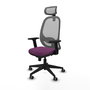 PIQUERAS Y CRESPO Silla de oficina Cilanco con mecanismo Sincro, Morado y Gris