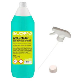 Supera Ambientador AM073 - Caja 20 uds. 750ml Botella, PH Neutro, Olor Floral-Frutal, Azul/Verde