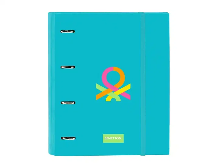 Safta Carpeta de Anillas Benetton Spring con Recambio y Separadores DIN A4