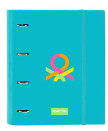 Carpeta de anillas Benetton Summer Azul 27 x 32 x 3.5 cm