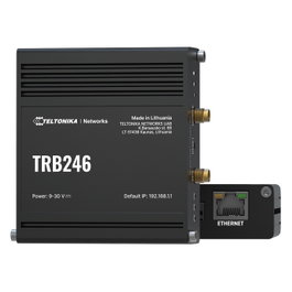 Teltonika TRB246 Gateway IoT Industrial 4G LTE Cat4 1xRJ45 100Mbps Panel Carril DIN Negro