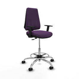 PIQUERAS Y CRESPO Taburete Elche CP Bali morado con brazos 1D