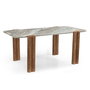 DKD Home Decor Mesa Comedor Toronto marble Moderno Marron Gris 100 x 76 x 180 cm