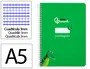 Liderpapel Cuaderno espiral A5 Pautaguía Tapa Dura 80 Hojas Papel 90gr Cuadro Pautado 3mm Verde