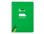 Liderpapel Cuaderno espiral A5 Pautaguía Tapa Dura 80 Hojas Papel 90gr Cuadro Pautado 3mm Verde