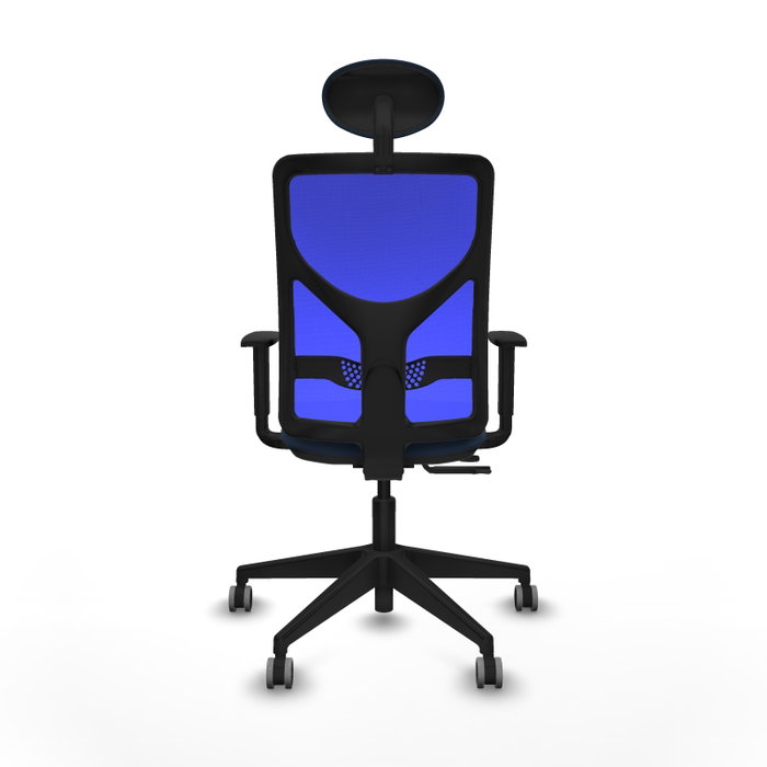 PIQUERAS Y CRESPO Silla de oficina Motilla Azul con mecanismo Sincro/Traslack