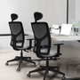 PIQUERAS Y CRESPO Silla de oficina Motilla Azul con mecanismo Sincro/Traslack
