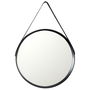 Home Deco Factory Espejo Barber Shop con Asa Negra diámetro 51,5 cm
