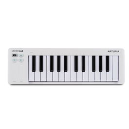 Arturia Microlab Mk3 White Controlador MIDI Compacto con Teclado Sensible a la Velocidad y Software Incluido