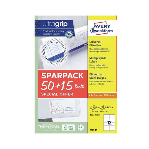 AVERY Zweckform Etiquetas 105,0 x 48,0 mm, blanco