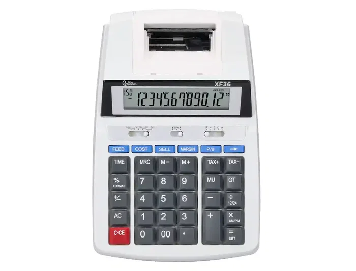 Liderpapel Calculadora impresora pantalla papel 57 mm 12 dígitos impresión bicolor blanca Liderpapel Calculadora impresora pantalla papel 57 mm 12 dígitos impresión bicolor blanca