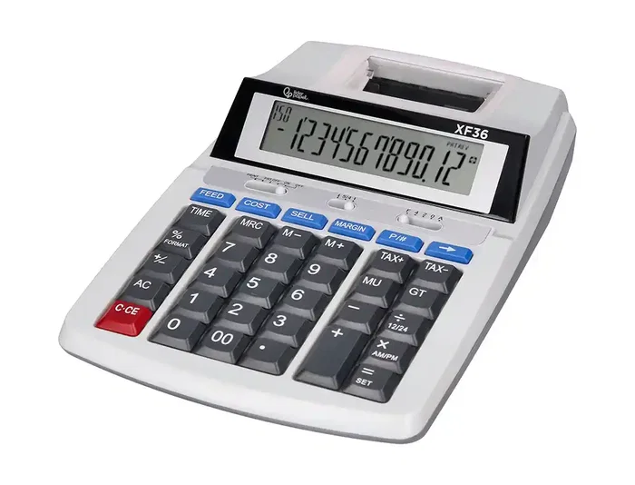 Liderpapel Calculadora impresora pantalla papel 57 mm 12 dígitos impresión bicolor blanca Liderpapel Calculadora impresora pantalla papel 57 mm 12 dígitos impresión bicolor blanca