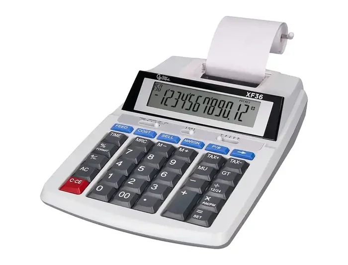 Liderpapel Calculadora impresora pantalla papel 57 mm 12 dígitos impresión bicolor blanca Liderpapel Calculadora impresora pantalla papel 57 mm 12 dígitos impresión bicolor blanca