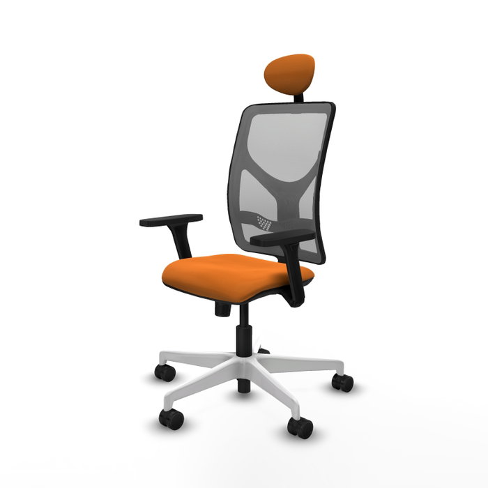 PIQUERAS Y CRESPO Silla de oficina Motilla Naranja y Gris