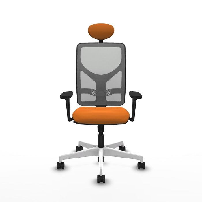PIQUERAS Y CRESPO Silla de oficina Motilla Naranja y Gris