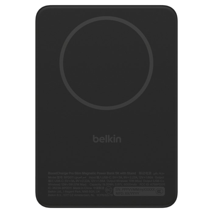 Belkin BoostCharge Slim Magnético 5000mAh Qi2 Negro BPD011hqBK Belkin BoostCharge Slim Magnético 5000mAh Qi2 Negro BPD011hqBK
