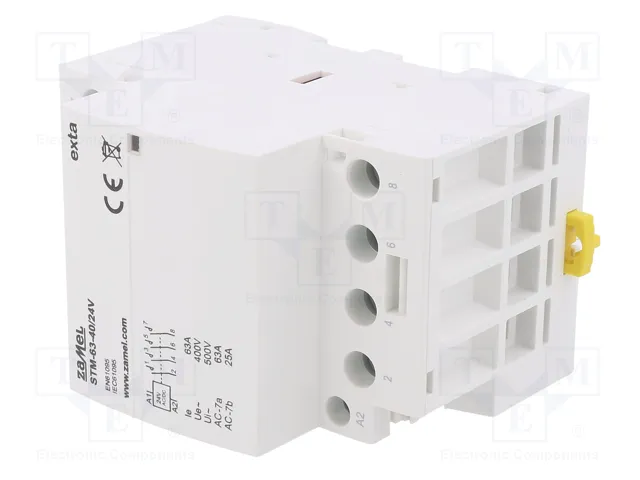ZAMEL Contactor de Instalación Modular STM 4-Polar 63A 24VAC/24VDC