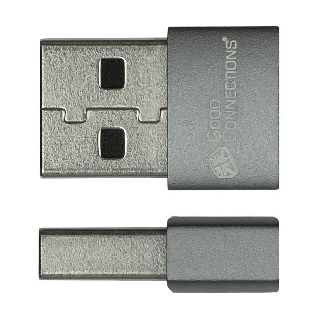 Good Connections Adaptador USB 2.0 de USB-A Macho a USB-C Hembra - 5 Unidades, Gris