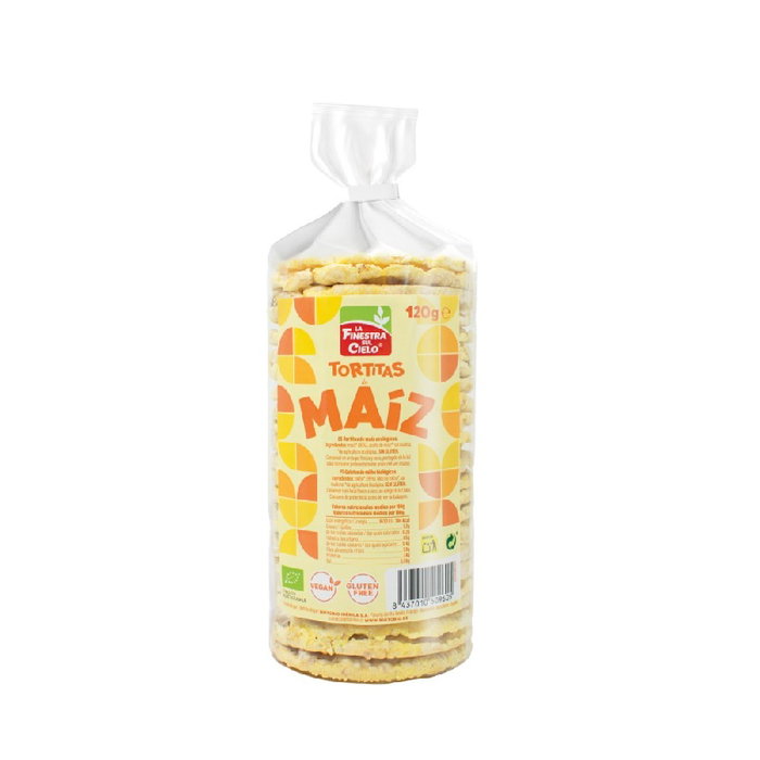 LA FINESTRA SUL CIELO Tortitas de maíz con sal 120 g BIO