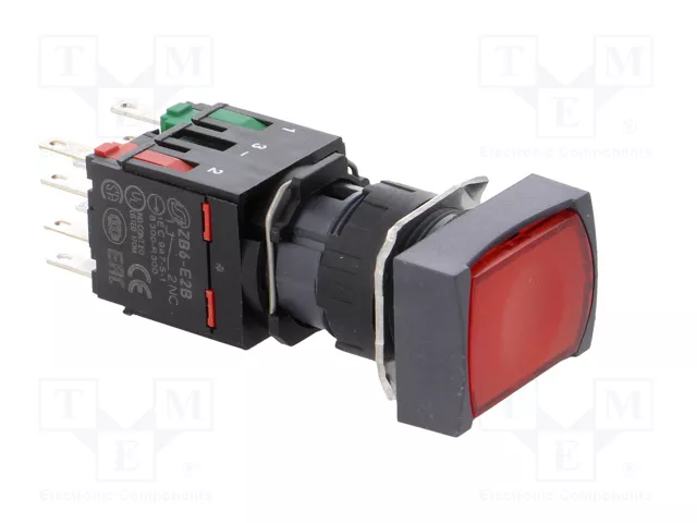 SCHNEIDER ELECTRIC Interruptor de presión Harmony XB6 16mm Rojo LED