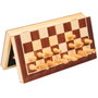 DEQUBE Ajedrez Marquetería en Madera Certificada FSC, Set de Juego D00343 con Tablero, Piezas Decorativas, Idiomas: Español, Inglés, Portugués