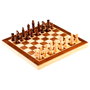 DEQUBE Ajedrez Marquetería en Madera Certificada FSC, Set de Juego D00343 con Tablero, Piezas Decorativas, Idiomas: Español, Inglés, Portugués