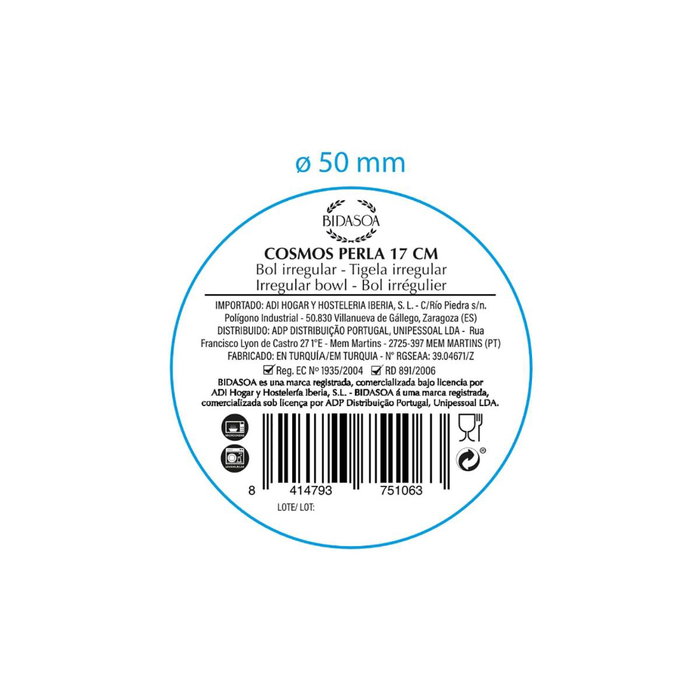 Bol Irregular Cerámico Cosmos Bidasoa 17 cm