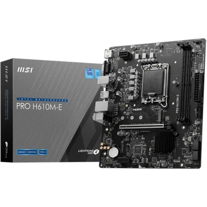 MSI PRO H610M-E DDR5 LGA 1700 Micro ATX
