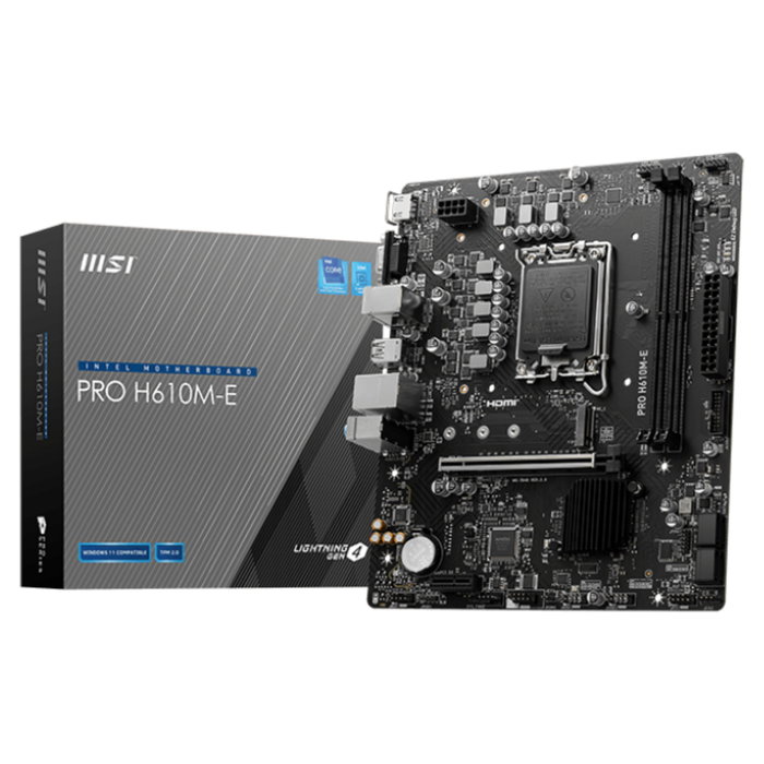 MSI PRO H610M-E DDR5 LGA 1700 Micro ATX