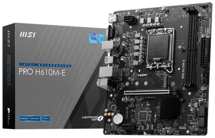 MSI PRO H610M-E DDR5 LGA 1700 Micro ATX