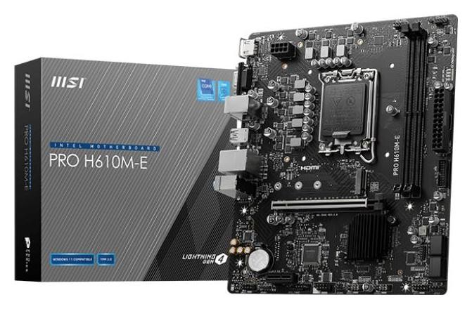 MSI PRO H610M-E DDR5 LGA 1700 Micro ATX