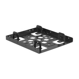DeLOCK 21324 Marco de instalación de aluminio 2 x 2.5 pulg. a 3.5 pulg. negro