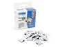 Rapesco Clips de Recarga, Capacidad 40 Hojas, Color Blanco, Caja de 100 Unidades, Material Metal