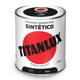 Titan 5809006 Esmalte Sintético Monocapa Negro Mate 750 ml