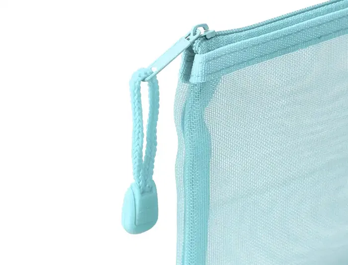 Liderpapel Bolsa Zipper Bag Poliéster Transpirable Multiusos Din A5 Azul Pastel