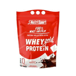 NUTRISPORT Whey Gold Protein Fresa - Proteína de Suero, 2 Kg, con BCAAs y Vitamina B6, Sabor Fresa, para Recuperación Muscular Post-Entreno