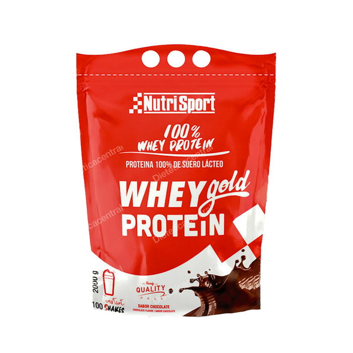 NUTRISPORT Whey Gold Protein Fresa - Proteína de Suero, 2 Kg, con BCAAs y Vitamina B6, Sabor Fresa, para Recuperación Muscular Post-Entreno NUTRISPORT Whey Gold Protein Fresa - Proteína de Suero, 2 Kg, con BCAAs y Vitamina B6, Sabor Fresa, para Recuperación Muscular Post-Entreno