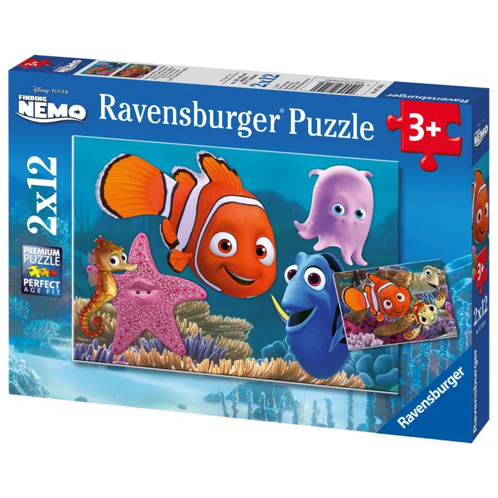 Ravensburger Puzzle Nemo el pequeño fugitivo 2 x 12 piezas RAV4005556075560 Ravensburger Puzzle Nemo el pequeño fugitivo 2 x 12 piezas RAV4005556075560
