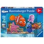 Ravensburger Puzzle Nemo el pequeño fugitivo 2 x 12 piezas RAV4005556075560